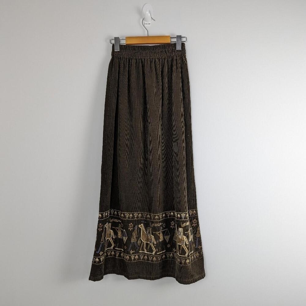 Women's Bohemian Embroidered Maxi Skirt Approximate Size XS - Picture 4 of 6